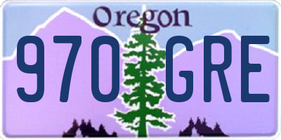 OR license plate 970GRE