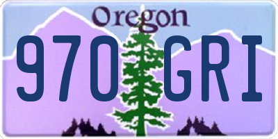 OR license plate 970GRI