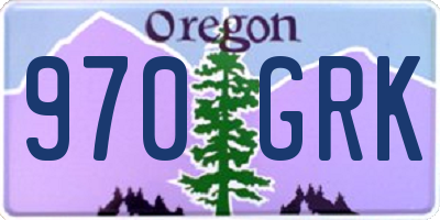 OR license plate 970GRK