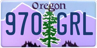 OR license plate 970GRL