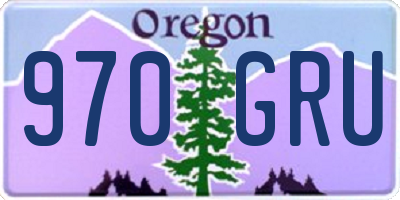 OR license plate 970GRU