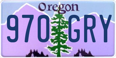 OR license plate 970GRY