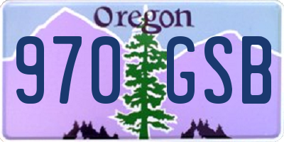 OR license plate 970GSB