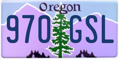 OR license plate 970GSL