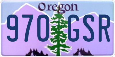 OR license plate 970GSR