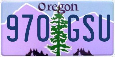 OR license plate 970GSU