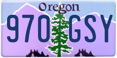 OR license plate 970GSY