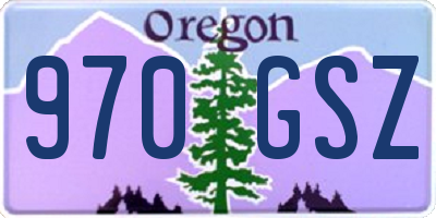 OR license plate 970GSZ