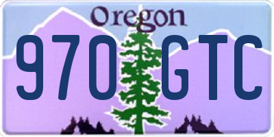 OR license plate 970GTC