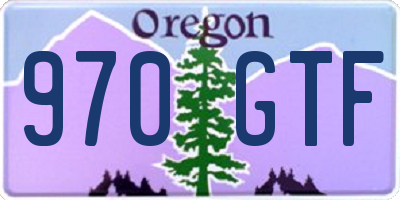 OR license plate 970GTF