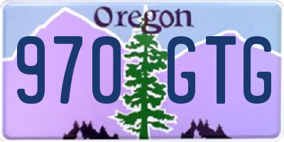 OR license plate 970GTG