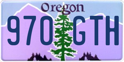 OR license plate 970GTH