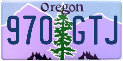 OR license plate 970GTJ
