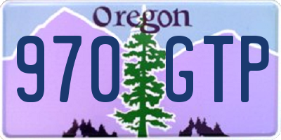 OR license plate 970GTP