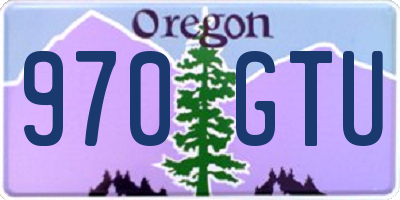 OR license plate 970GTU
