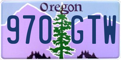 OR license plate 970GTW