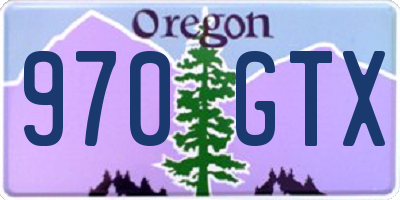 OR license plate 970GTX