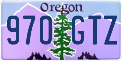 OR license plate 970GTZ