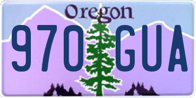 OR license plate 970GUA
