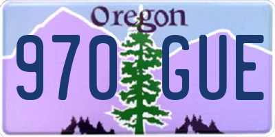 OR license plate 970GUE