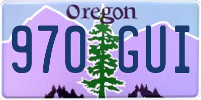 OR license plate 970GUI