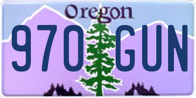 OR license plate 970GUN
