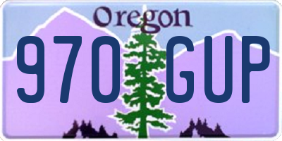 OR license plate 970GUP