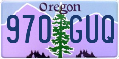 OR license plate 970GUQ
