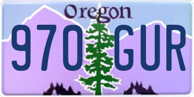 OR license plate 970GUR