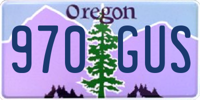 OR license plate 970GUS