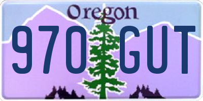 OR license plate 970GUT
