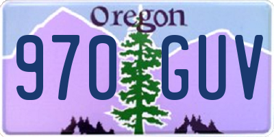 OR license plate 970GUV