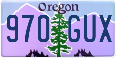 OR license plate 970GUX