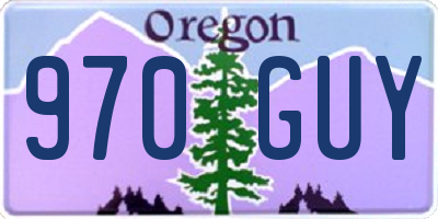 OR license plate 970GUY