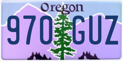 OR license plate 970GUZ