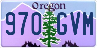 OR license plate 970GVM