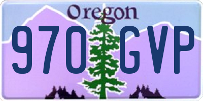 OR license plate 970GVP