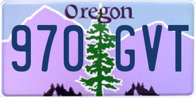 OR license plate 970GVT
