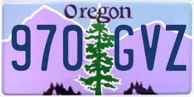 OR license plate 970GVZ
