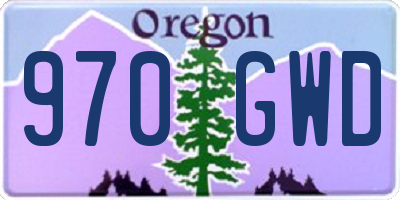 OR license plate 970GWD