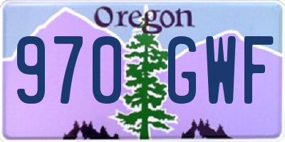 OR license plate 970GWF