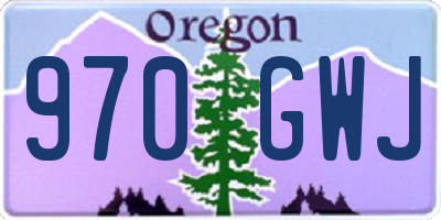 OR license plate 970GWJ