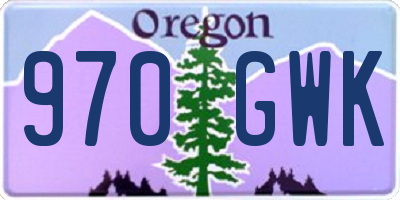 OR license plate 970GWK