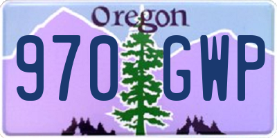 OR license plate 970GWP