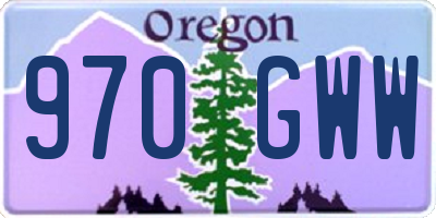 OR license plate 970GWW