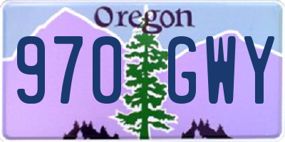 OR license plate 970GWY