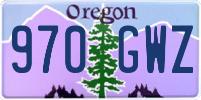 OR license plate 970GWZ