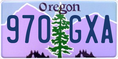 OR license plate 970GXA