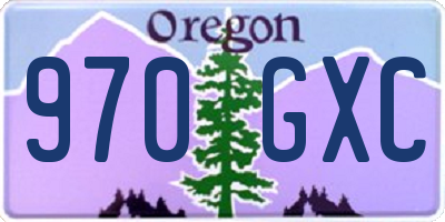 OR license plate 970GXC