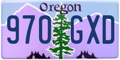 OR license plate 970GXD